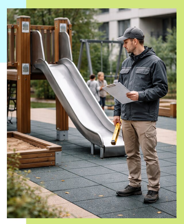 Сертификация детских площадок в Прокопьевске от 25843 р. | Алешин-Прк