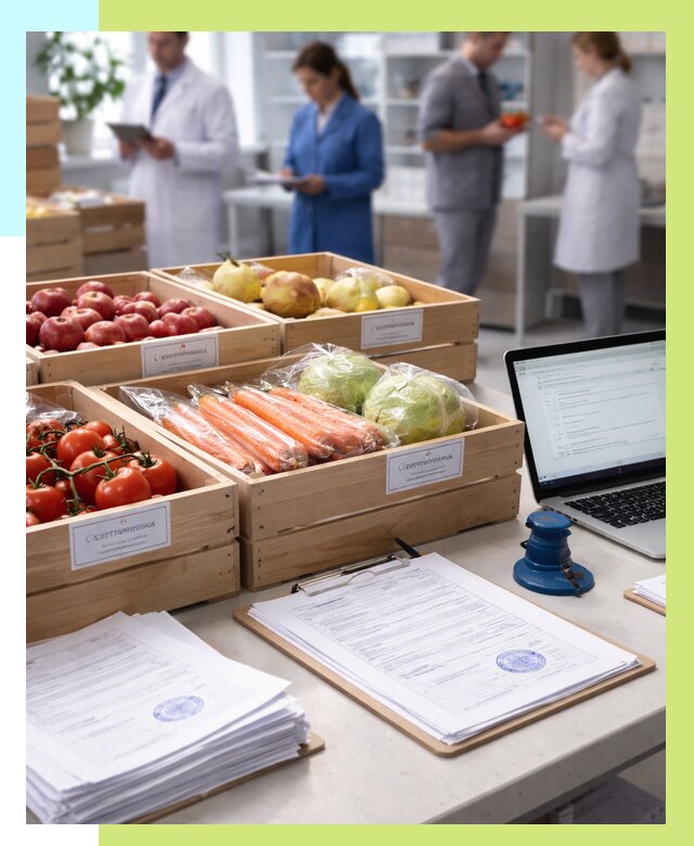 Сертификация овощей и фруктов в Прокопьевске от 8786 р. | Алешин-Прк