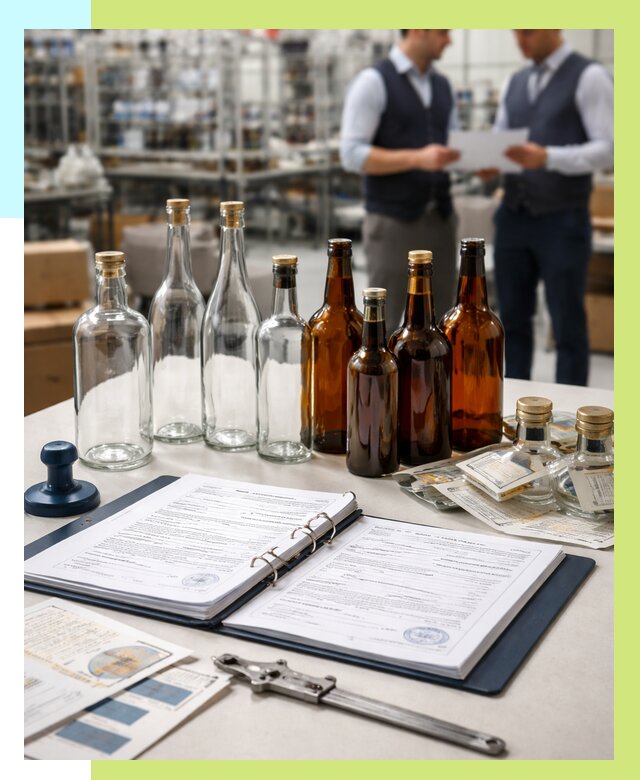 Сертификация стеклянных бутылок в Прокопьевске от 25843 р. | Алешин-Прк