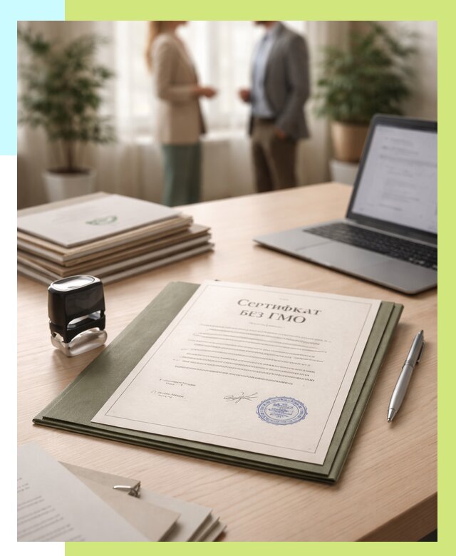 Сертификат без ГМО в Прокопьевске от 7753 р. оформить срочно Алешин-Прк