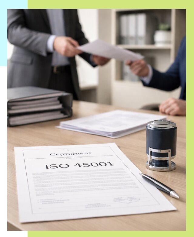 Сертификат ISO 45001 в Прокопьевске под ключ от 46517 р. | Алешин-Прк