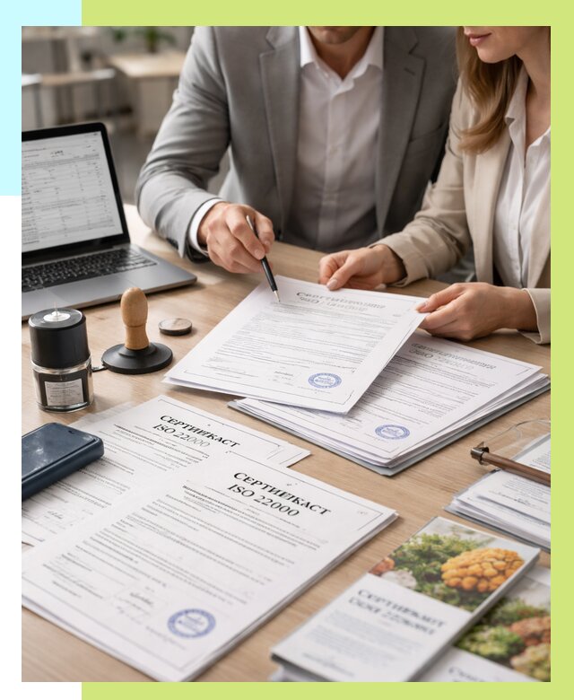Сертификат ISO 22000 в Прокопьевске от 41348 р. под ключ | Алешин-Прк